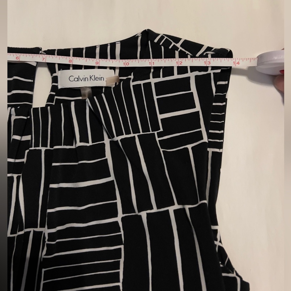Calvin Kline Sleeveless Top Small S Black White - Picture 10 of 10